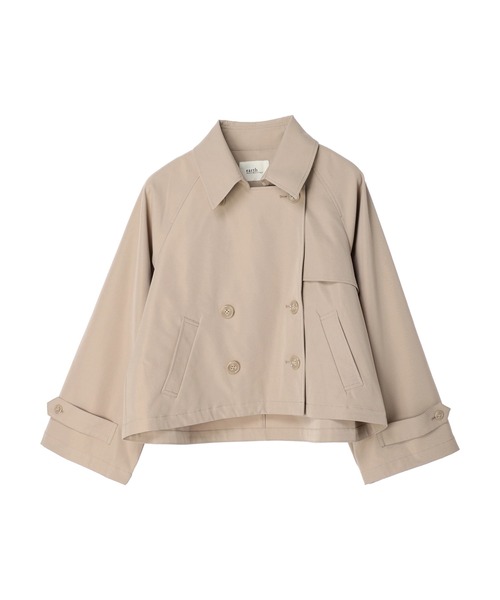 earth music&ecology（アースミュージックアンドエコロジー）の「ショートトレンチコート（トレンチコート・レディース・ベージュ/ネイビー/その他8・FREE）」の7枚目の写真