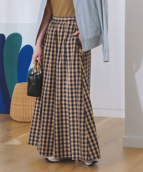 B:MING by BEAMS（ビーミングバイビームス）の「B:MING by BEAMS / ギンガム & ドット スカート（スカート・レディース・ホワイト系その他/ブラウン系その他/ネイビー系/ダークブラウン・SMALL/MEDIUM/LARGE）」の3枚目の写真
