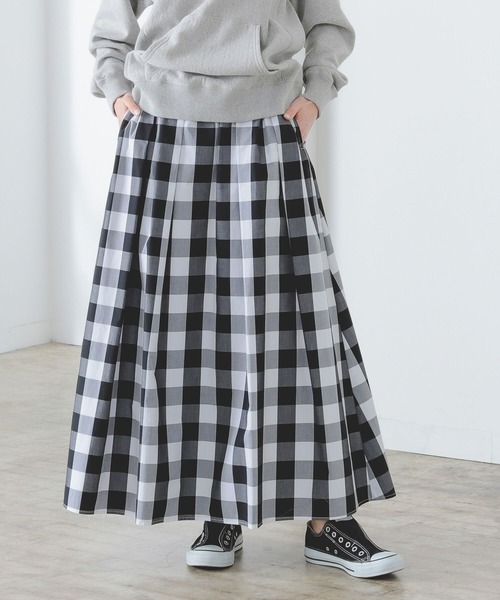 B:MING by BEAMS（ビーミングバイビームス）の「B:MING by BEAMS / ギンガム & ドット スカート（スカート・レディース・ホワイト系その他/ブラウン系その他/ネイビー系/ダークブラウン・SMALL/MEDIUM/LARGE）」の7枚目の写真
