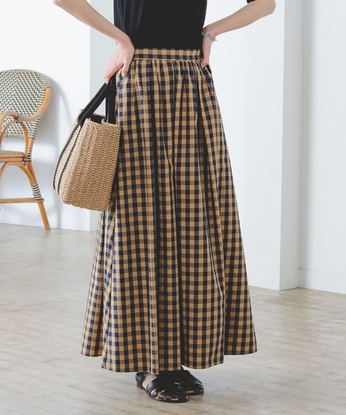 B:MING by BEAMS（ビーミングバイビームス）の「B:MING by BEAMS / ギンガム & ドット スカート（スカート・レディース・ホワイト系その他/ブラウン系その他/ネイビー系/ダークブラウン・SMALL/MEDIUM/LARGE）」の11枚目の写真