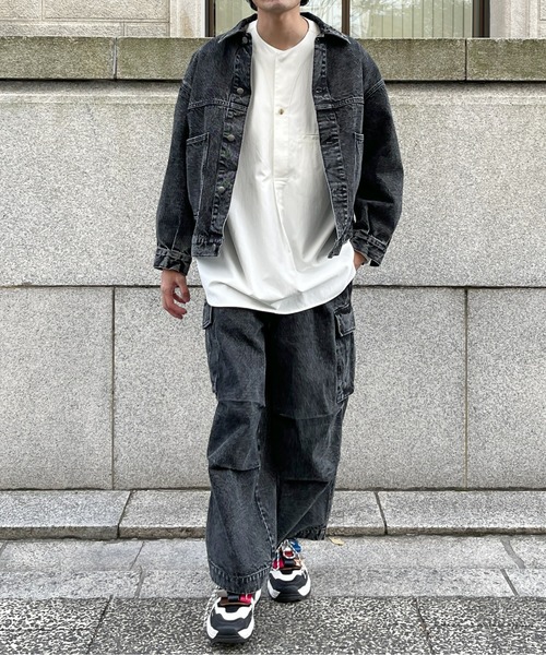 CPCM(シーピーシーエム)の「デニムカバーオール(デニムジャケット・レディース・ネイビー/ブルー/ブラック/ブラウン・MEDIUM/LARGE)」の15枚目の写真