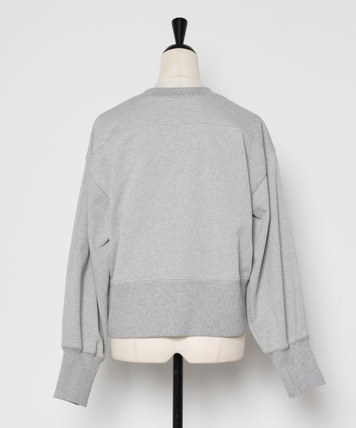 Bonjour Sagan（ボンジュールサガン）の「アップサイクルキーネックスナップカーディガン（カーディガン/ボレロ・レディース・ライトグレー/ラベンダー/ネイビー/ブラック/グリーン・FREE）」の8枚目の写真