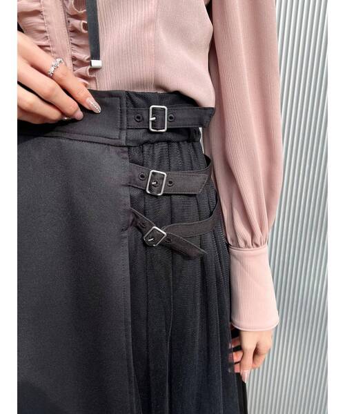 EATME（イートミー）の「トリプルベルトチュールコンビフレアスカート（スカート・レディース・ブラック/ピンク/その他1・SMALL/MEDIUM）」の8枚目の写真