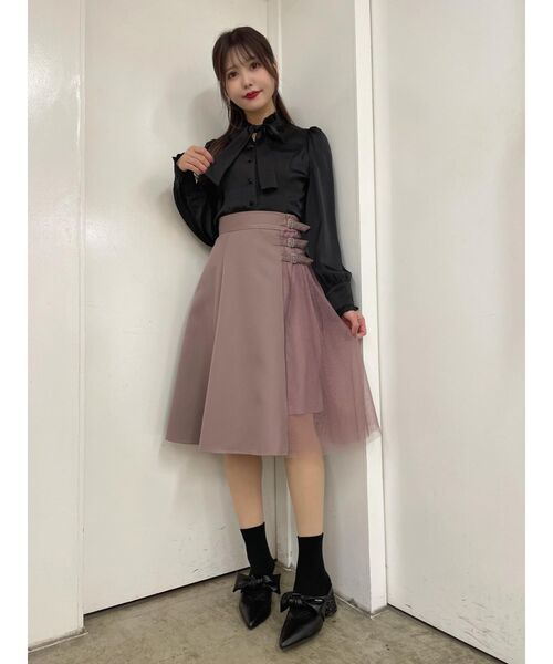EATME（イートミー）の「トリプルベルトチュールコンビフレアスカート（スカート・レディース・ブラック/ピンク/その他1・SMALL/MEDIUM）」の13枚目の写真