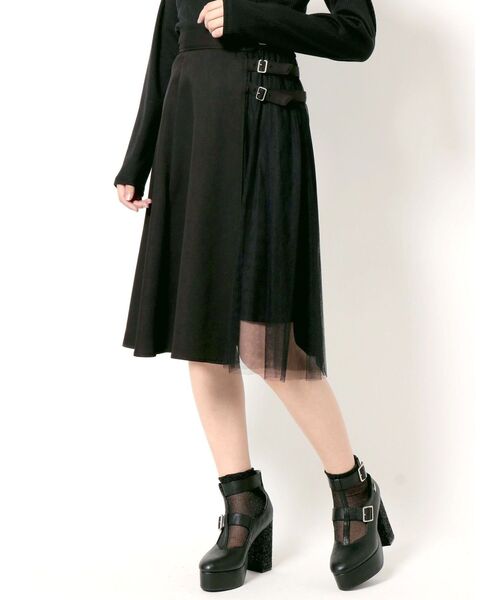 EATME（イートミー）の「トリプルベルトチュールコンビフレアスカート（スカート・レディース・ブラック/ピンク/その他1・SMALL/MEDIUM）」の15枚目の写真