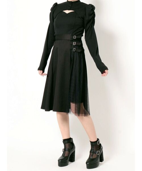 EATME（イートミー）の「トリプルベルトチュールコンビフレアスカート（スカート・レディース・ブラック/ピンク/その他1・SMALL/MEDIUM）」の22枚目の写真