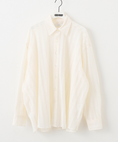 【Jieda】LACE SHIRT S/S（IVORY） JieDa 