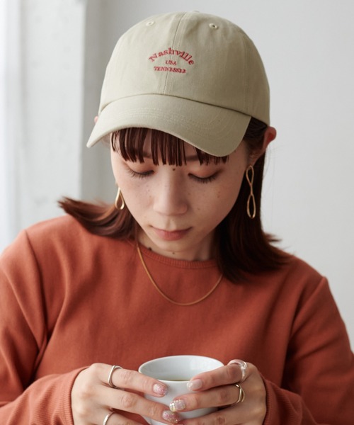 DISCOAT（ディスコート）の「アーチロゴCAP（キャップ・レディース・ネイビー/オフホワイト/ブルー/グレイッシュベージュ・FREE）」の6枚目の写真