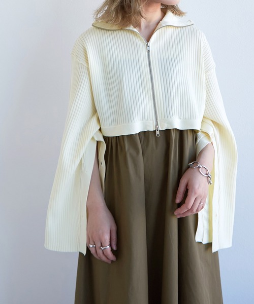 w closet(ダブルクローゼット)の「【SETアイテム】リブニットカーディガン&キャミワンピース(ワンピース・レディース・ピンク系/アイボリー/ホワイト・FREE)」の15枚目の写真