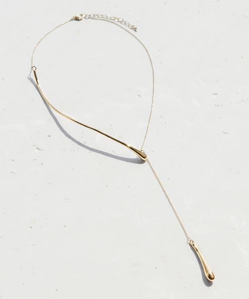 GOLDY（ゴールディ）の「【GOLDY】カーブド メタル "Y"シェイプ ネックレス / 3211104（ネックレス・レディース・シルバー/ゴールド/ピンク・FREE）」の3枚目の写真