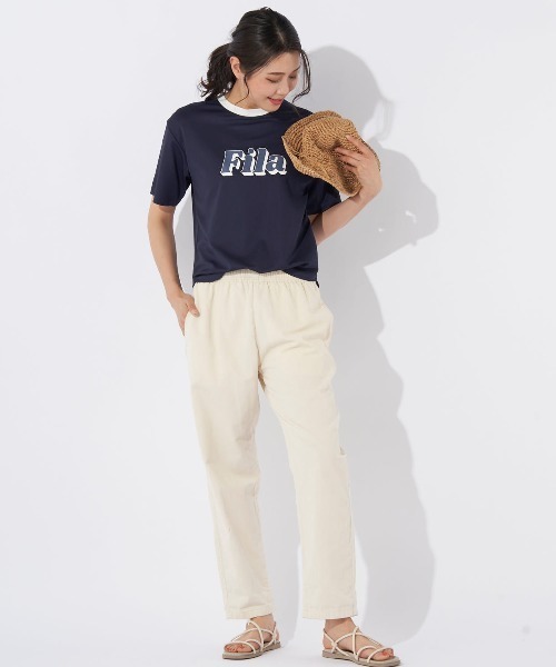 FILA(フィラ)の「【FILA:フィラ】レディース接触冷感アクアTシャツ 水陸両用(Tシャツ/カットソー・レディース・オフホワイト/ワインレッド/ネイビー/ブラック・LARGE/MEDIUM)」の21枚目の写真