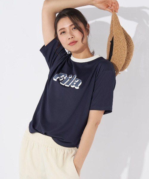 FILA(フィラ)の「【FILA:フィラ】レディース接触冷感アクアTシャツ 水陸両用(Tシャツ/カットソー・レディース・オフホワイト/ワインレッド/ネイビー/ブラック・LARGE/MEDIUM)」の19枚目の写真