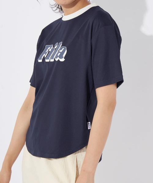 FILA(フィラ)の「【FILA:フィラ】レディース接触冷感アクアTシャツ 水陸両用(Tシャツ/カットソー・レディース・オフホワイト/ワインレッド/ネイビー/ブラック・LARGE/MEDIUM)」の17枚目の写真
