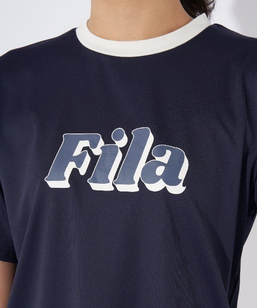 FILA(フィラ)の「【FILA:フィラ】レディース接触冷感アクアTシャツ 水陸両用(Tシャツ/カットソー・レディース・オフホワイト/ワインレッド/ネイビー/ブラック・LARGE/MEDIUM)」の15枚目の写真