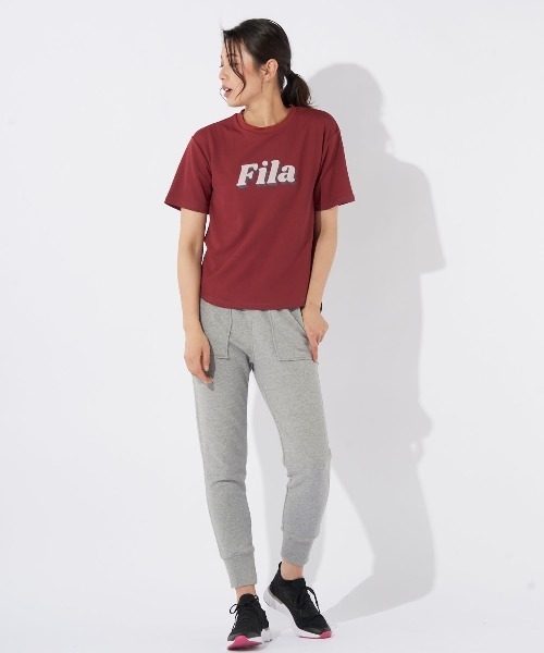 FILA(フィラ)の「【FILA:フィラ】レディース接触冷感アクアTシャツ 水陸両用(Tシャツ/カットソー・レディース・オフホワイト/ワインレッド/ネイビー/ブラック・LARGE/MEDIUM)」の12枚目の写真
