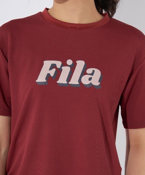 FILA(フィラ)の「【FILA:フィラ】レディース接触冷感アクアTシャツ 水陸両用(Tシャツ/カットソー・レディース・オフホワイト/ワインレッド/ネイビー/ブラック・LARGE/MEDIUM)」の6枚目の写真
