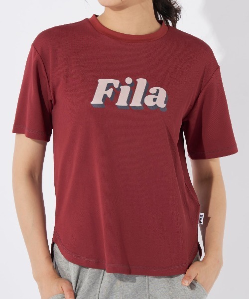 FILA(フィラ)の「【FILA:フィラ】レディース接触冷感アクアTシャツ 水陸両用(Tシャツ/カットソー・レディース・オフホワイト/ワインレッド/ネイビー/ブラック・LARGE/MEDIUM)」の9枚目の写真