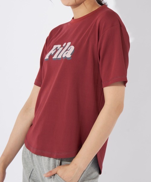 FILA(フィラ)の「【FILA:フィラ】レディース接触冷感アクアTシャツ 水陸両用(Tシャツ/カットソー・レディース・オフホワイト/ワインレッド/ネイビー/ブラック・LARGE/MEDIUM)」の8枚目の写真