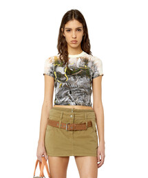 DIESEL | レディース 半袖 Tシャツ デジタルプリント(Tシャツ/カットソー)