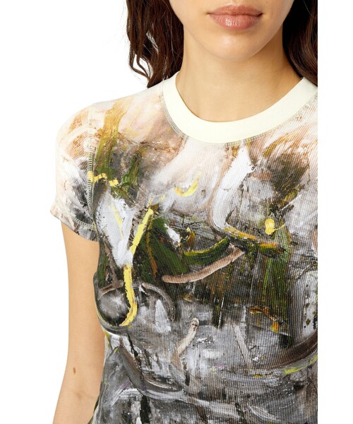 DIESEL(ディーゼル)の「レディース 半袖 Tシャツ デジタルプリント(Tシャツ/カットソー・レディース・ピンク系その他/ブラック系その他/イエロー系その他・MEDIUM/X-LARGE/LARGE/SMALL)」の18枚目の写真
