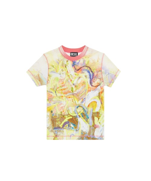 DIESEL(ディーゼル)の「レディース 半袖 Tシャツ デジタルプリント(Tシャツ/カットソー・レディース・ピンク系その他/ブラック系その他/イエロー系その他・MEDIUM/X-LARGE/LARGE/SMALL)」の4枚目の写真