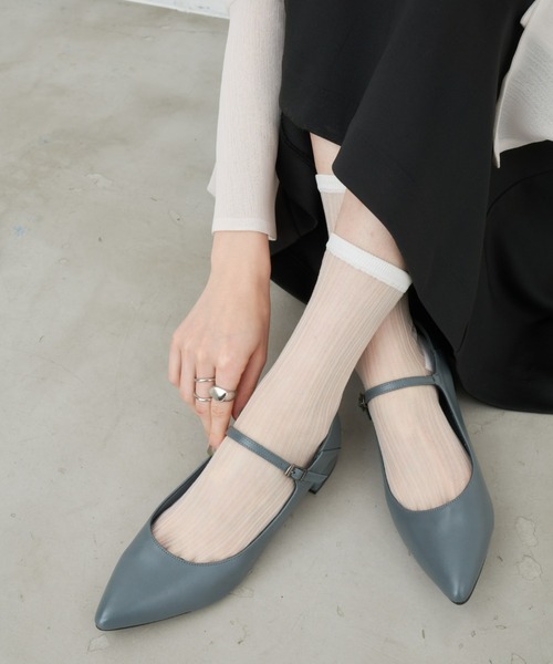 Aunt Marie's(アントマリーズ)の「シアーストライプソックス(ソックス/靴下・レディース・ブラック/ホワイト/カーキ/ピンク・FREE)」の11枚目の写真