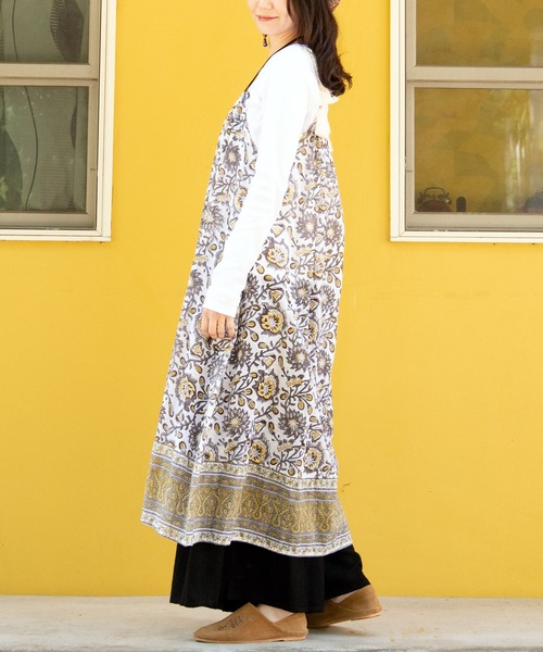 チャイハネ（チャイハネ）の「【チャイハネ】ブロリキャミワンピース（ワンピース・レディース・ブルー/グレー/レッド/ホワイト・FREE）」の11枚目の写真