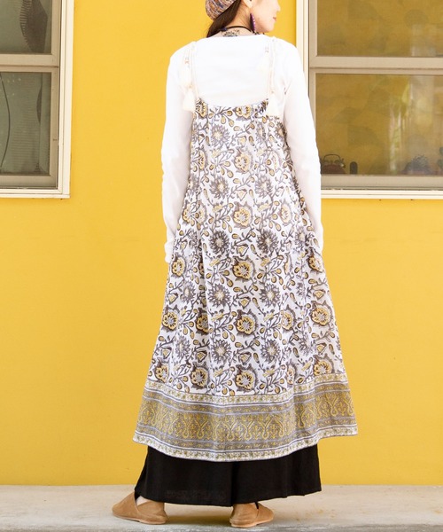 チャイハネ（チャイハネ）の「【チャイハネ】ブロリキャミワンピース（ワンピース・レディース・ブルー/グレー/レッド/ホワイト・FREE）」の14枚目の写真