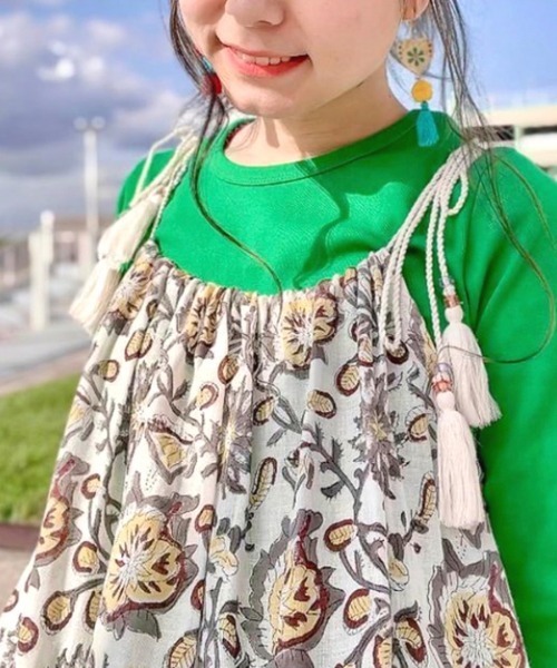 チャイハネ（チャイハネ）の「【チャイハネ】ブロリキャミワンピース（ワンピース・レディース・ブルー/グレー/レッド/ホワイト・FREE）」の7枚目の写真