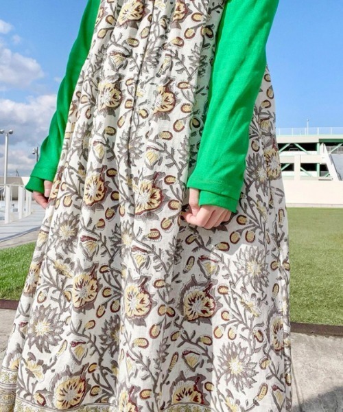 チャイハネ（チャイハネ）の「【チャイハネ】ブロリキャミワンピース（ワンピース・レディース・ブルー/グレー/レッド/ホワイト・FREE）」の8枚目の写真