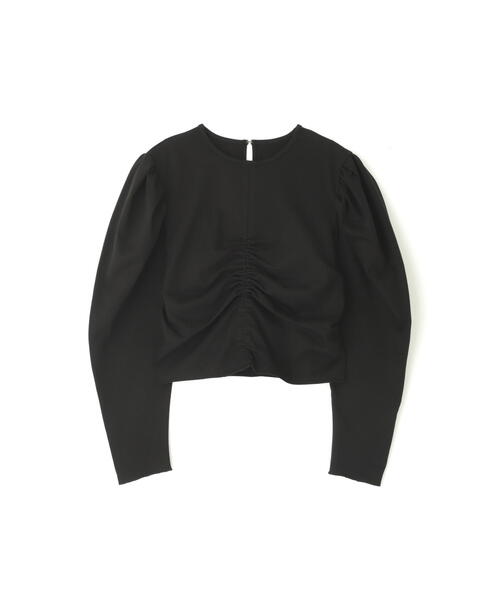 JILL STUART(ジルスチュアート)の「◆フロントギャザーショートトップス(Tシャツ/カットソー・レディース・ホワイト/ブラック/ブルー・FREE)」の4枚目の写真