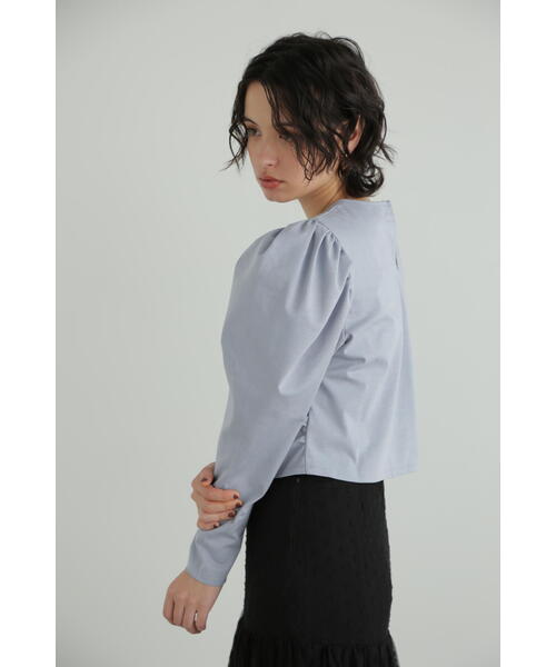 JILL STUART(ジルスチュアート)の「◆フロントギャザーショートトップス(Tシャツ/カットソー・レディース・ホワイト/ブラック/ブルー・FREE)」の19枚目の写真