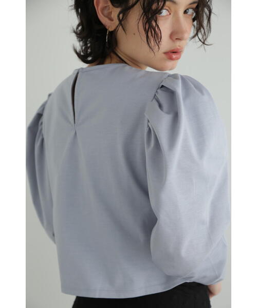 JILL STUART(ジルスチュアート)の「◆フロントギャザーショートトップス(Tシャツ/カットソー・レディース・ホワイト/ブラック/ブルー・FREE)」の21枚目の写真