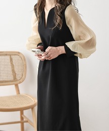 AMELY（エミリー）の「シフォンスリーブワンピース（ワンピース・レディース）」