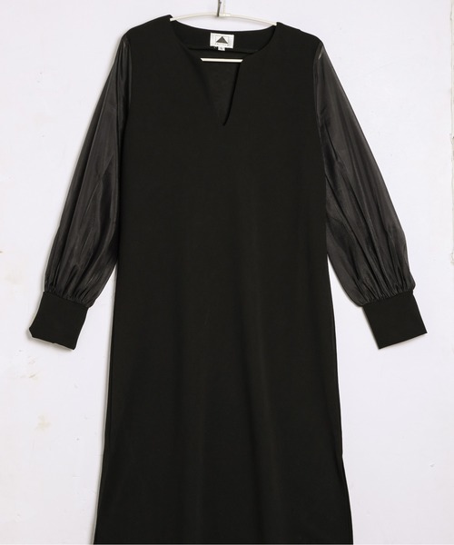 AMELY（エミリー）の「シフォンスリーブワンピース（ワンピース・レディース・ブラック/ベージュ・M/L）」の22枚目の写真