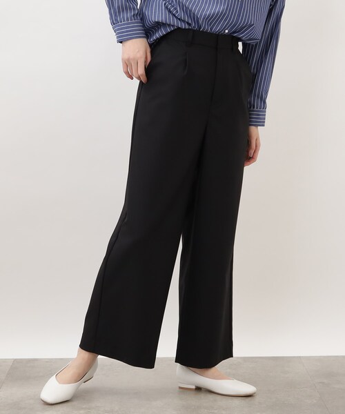 grove（グローブ）の「◆キレイ見え素材の優秀ワイドパンツ（その他パンツ・レディース・ダークグリーン/ライトグレー/ブラック・02/03/04/05/01）」の2枚目の写真