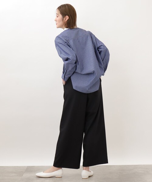 grove（グローブ）の「◆キレイ見え素材の優秀ワイドパンツ（その他パンツ・レディース・ダークグリーン/ライトグレー/ブラック・02/03/04/05/01）」の6枚目の写真