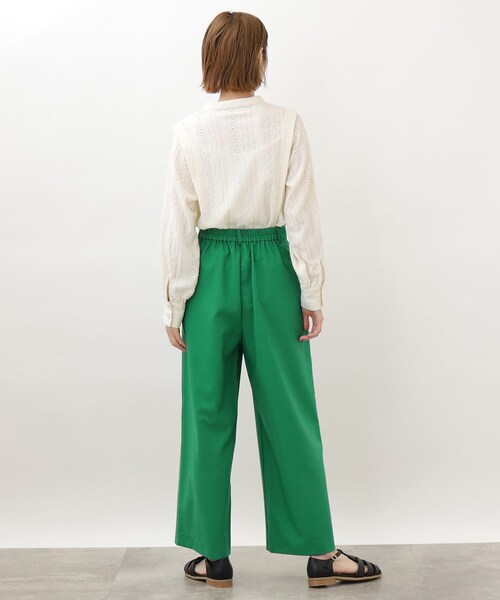 grove（グローブ）の「◆キレイ見え素材の優秀ワイドパンツ（その他パンツ・レディース・ダークグリーン/ライトグレー/ブラック・02/03/04/05/01）」の10枚目の写真