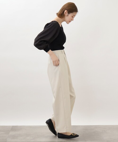 grove（グローブ）の「◆キレイ見え素材の優秀ワイドパンツ（その他パンツ・レディース・ダークグリーン/ライトグレー/ブラック・02/03/04/05/01）」の15枚目の写真