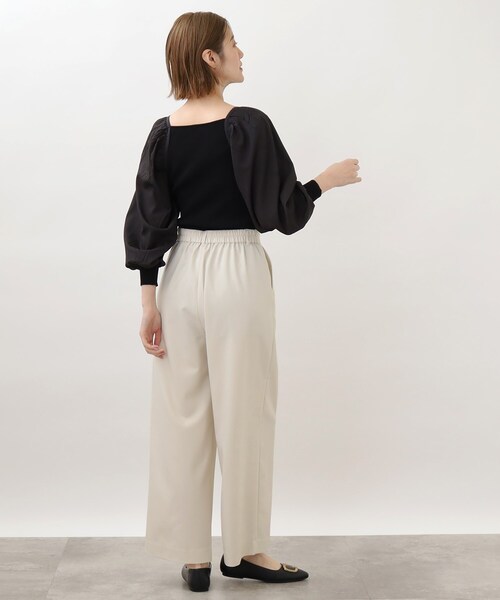 grove（グローブ）の「◆キレイ見え素材の優秀ワイドパンツ（その他パンツ・レディース・ダークグリーン/ライトグレー/ブラック・02/03/04/05/01）」の16枚目の写真