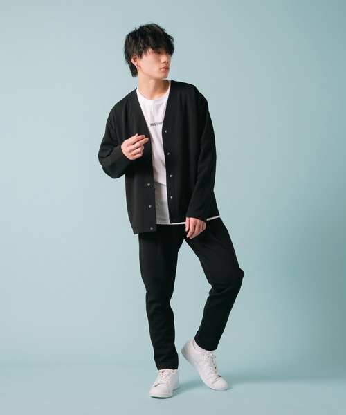UNIIT(ユニット)の「ドライタッチ 吸水速乾 ストレッチ イージーケア ドライリップル タックイージーパンツ(その他パンツ・メンズ・ネイビー/ベージュ/ブラック・MEDIUM/X-LARGE/LARGE)」の4枚目の写真