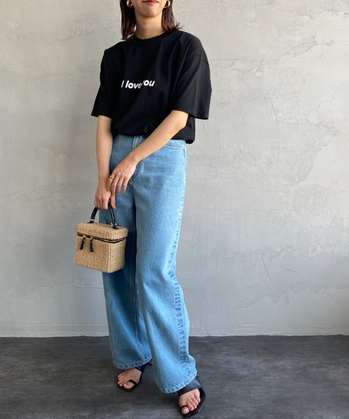 FUNG（ファング）の「[FUNG/ファング] I LOVE YOU カットオフプリントTシャツ（Tシャツ/カットソー・レディース・ブラック/ホワイト・M）」の7枚目の写真