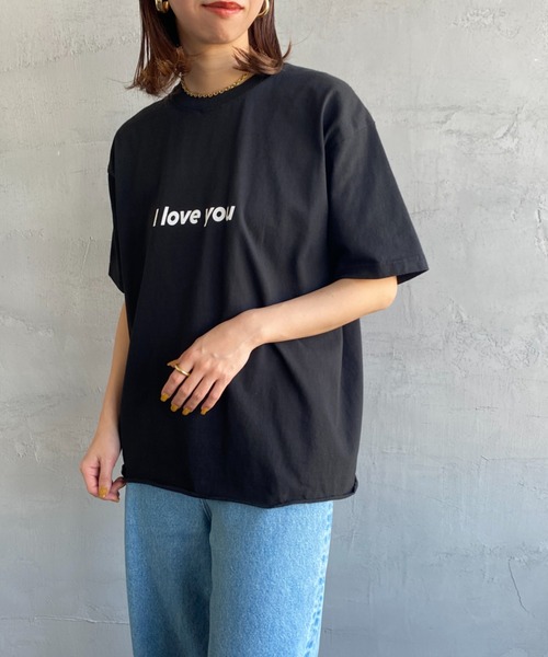FUNG（ファング）の「[FUNG/ファング] I LOVE YOU カットオフプリントTシャツ（Tシャツ/カットソー・レディース・ブラック/ホワイト・M）」の12枚目の写真