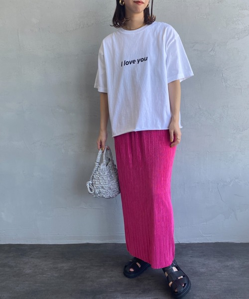 FUNG（ファング）の「[FUNG/ファング] I LOVE YOU カットオフプリントTシャツ（Tシャツ/カットソー・レディース・ブラック/ホワイト・M）」の17枚目の写真