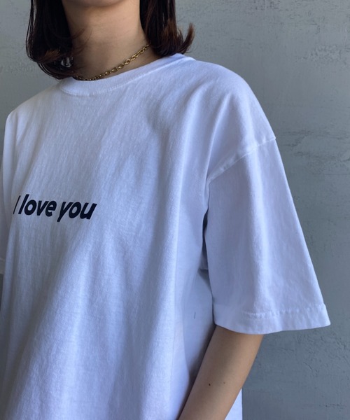 FUNG（ファング）の「[FUNG/ファング] I LOVE YOU カットオフプリントTシャツ（Tシャツ/カットソー・レディース・ブラック/ホワイト・M）」の20枚目の写真