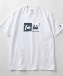 NEW ERA（ニューエラ）の「【NEW ERA/ニューエラ】Box Logo ボックスロゴ ホワイト×ネイビー プリント 半袖クルーネックTシャツ/ レギュラーフィット/ホワイト（Tシャツ/カットソー）」