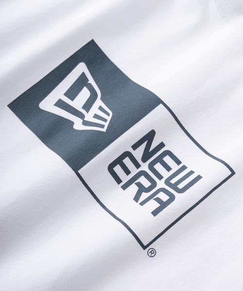 NEW ERA(ニューエラ)の「【NEW ERA/ニューエラ】Box Logo ボックスロゴ ホワイト×ネイビー プリント 半袖クルーネックTシャツ/ レギュラーフィット/ホワイト(Tシャツ/カットソー・メンズ・ホワイト・M/XL/L)」の5枚目の写真