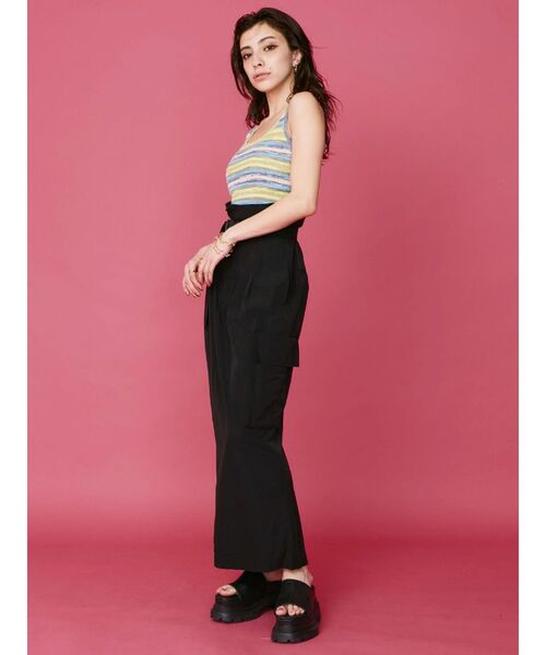 EVRIS（エヴリス）の「ベルテッドワークスカート（スカート・レディース・ブラック/ホワイト/グリーン・FREE）」の14枚目の写真