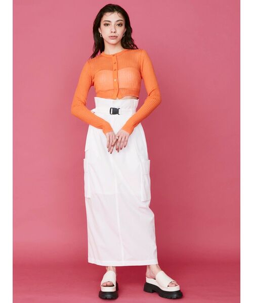 EVRIS（エヴリス）の「ベルテッドワークスカート（スカート・レディース・ブラック/ホワイト/グリーン・FREE）」の18枚目の写真