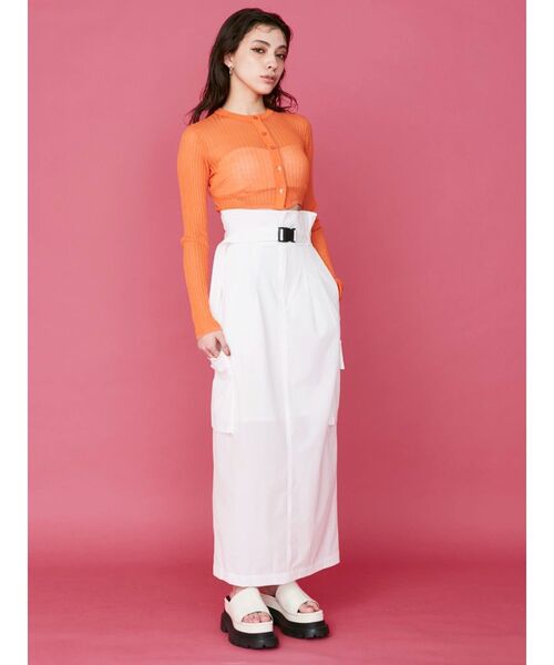 EVRIS（エヴリス）の「ベルテッドワークスカート（スカート・レディース・ブラック/ホワイト/グリーン・FREE）」の19枚目の写真